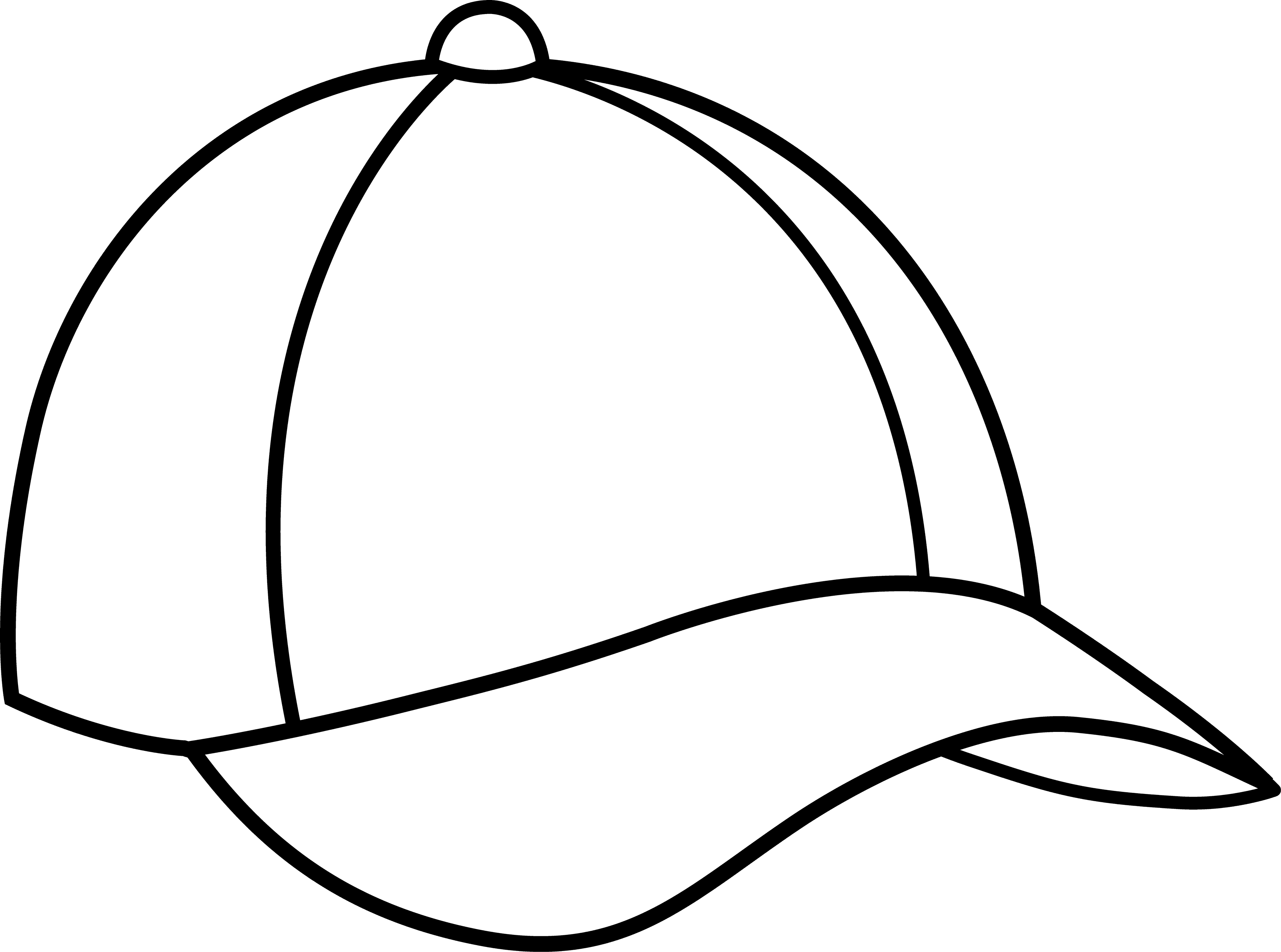 Black And White Baseball Cap Clip Art - Cap Black And White - Free Transparent PNG Clipart Images Download. - Transparent PNG Free Download | PNGio