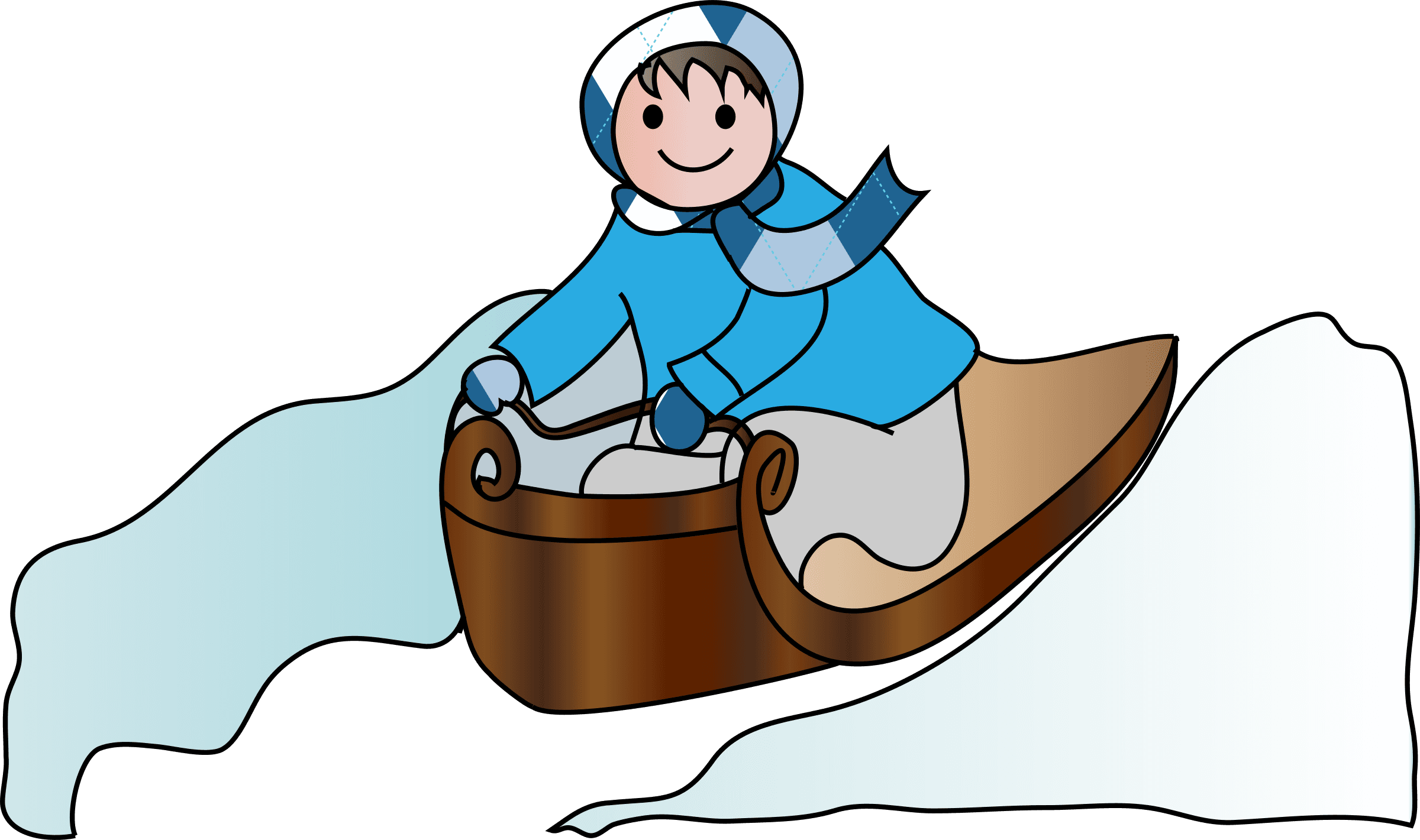 See Here Winter Clip Art Free Black And White - Sledge Clipart - Free Transparent PNG Clipart Images Download. - Transparent PNG Free Download | PNGio