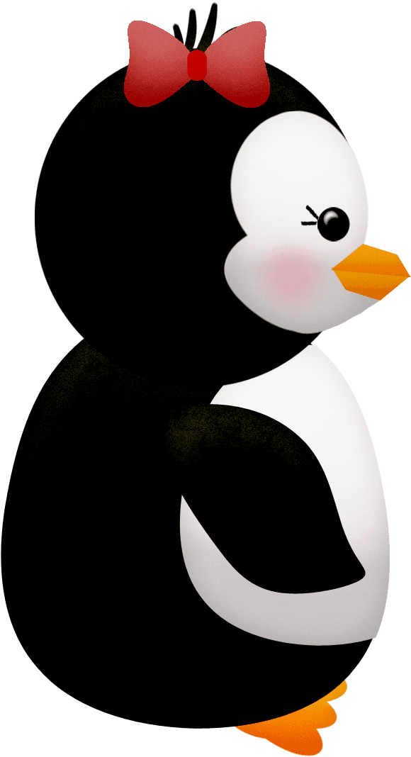 Penguins And Flowers Of The Winter Clip Art - Pinguinos En Png Romanticos - Free Transparent PNG Clipart Images Download. - Transparent PNG Free Download | PNGio