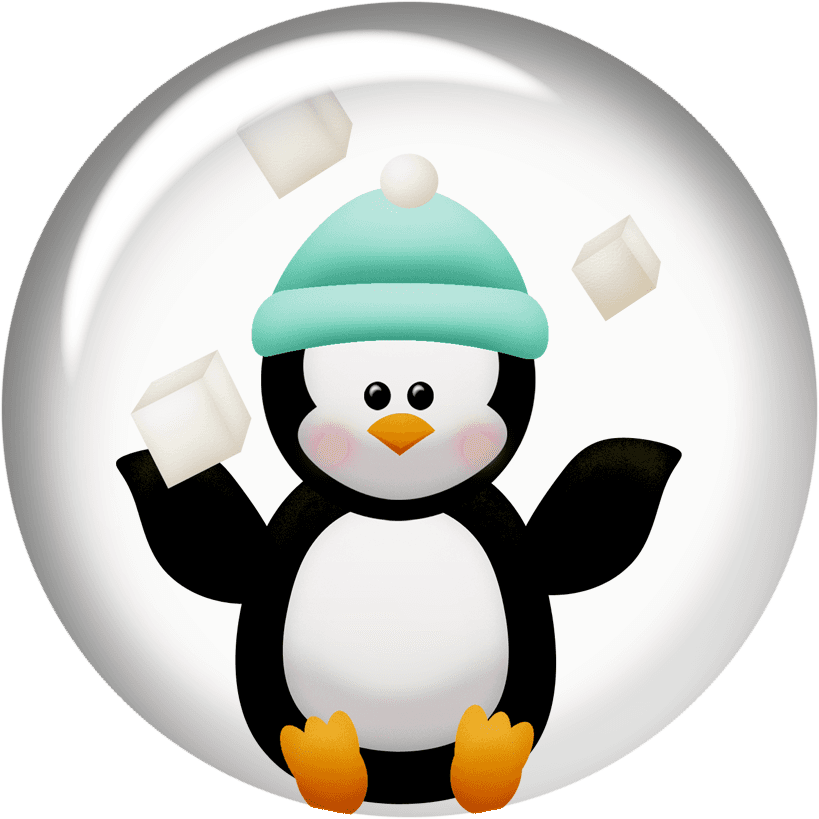 Penguins And Flowers Of The Winter Clip Art - Hi Pinguin Clipart - Free Transparent PNG Clipart Images Download. - Transparent PNG Free Download | PNGio