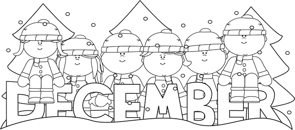Month Season Winter Clipart - December Clip Art Black And White - Free Transparent PNG Clipart Images Download. - Transparent PNG Free Download | PNGio