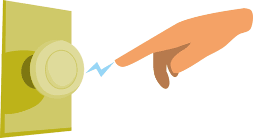 When You Walk Across A Carpet In A Cold, Dry Winter, - Door Knob Electric Shock - Free Transparent PNG Clipart Images Download. - Transparent PNG Free Download | PNGio