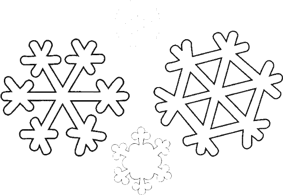 An Identical Winter Season Snowflakes Coloring Page - Snowflakes To Color - Free Transparent PNG Clipart Images Download. - Transparent PNG Free Download | PNGio