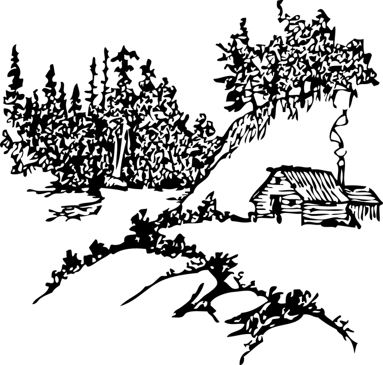 Rustic Winter Cliparts 23, Buy Clip Art - Cabin In The Woods Vector - Free Transparent PNG Clipart Images Download. - Transparent PNG Free Download | PNGio