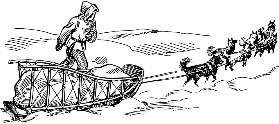 Winter Sleigh Cliparts 4, Buy Clip Art - Draw A Dog Sled - Free Transparent PNG Clipart Images Download. - Transparent PNG Free Download | PNGio