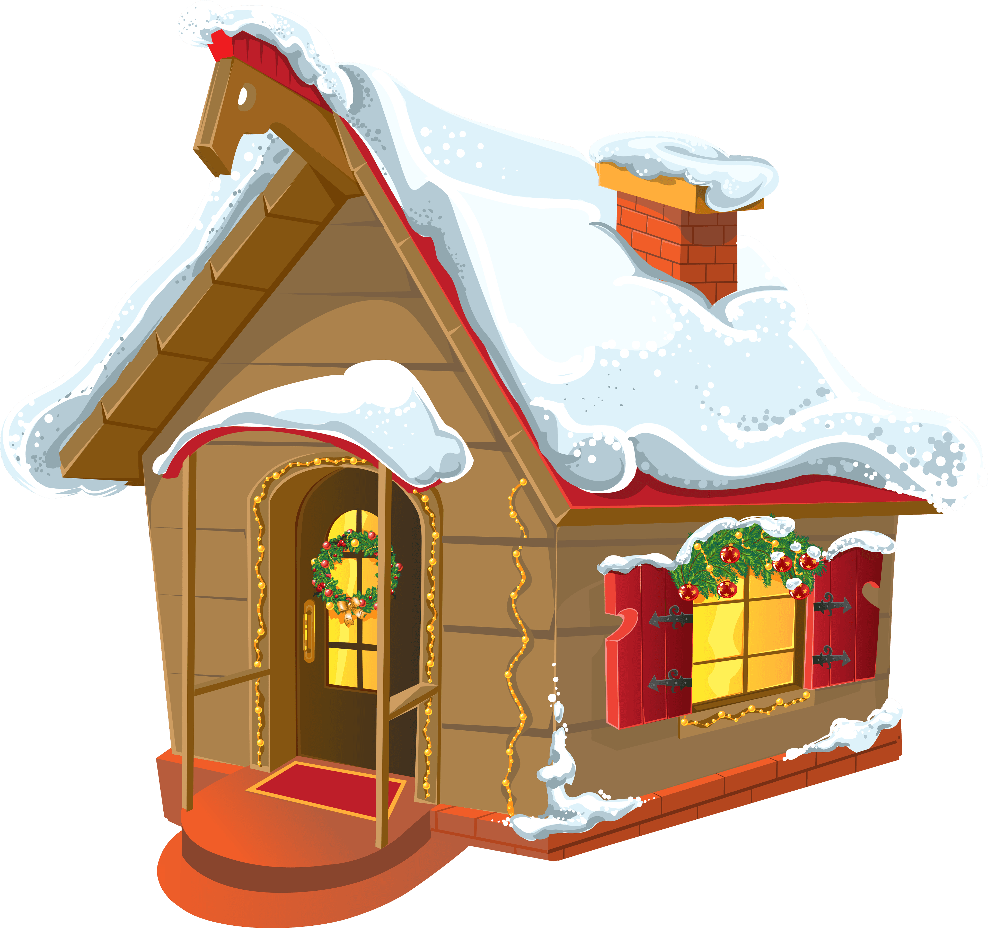 Christmas Winter House Transparent Png Clip Art Imageu200b - Christmas House Png - Free Transparent PNG Clipart Images Download. - Transparent PNG Free Download | PNGio