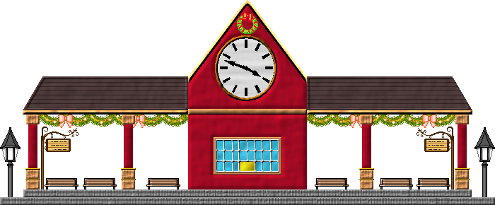 Winter Train Station By Herbertrocha - Train Station Cartoon Png - Free Transparent PNG Clipart Images Download. - Transparent PNG Free Download | PNGio