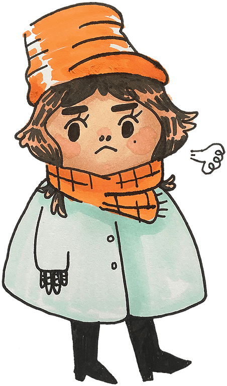 Self Portrait In Winter Coat - Cartoon - Free Transparent PNG Clipart Images Download. - Transparent PNG Free Download | PNGio