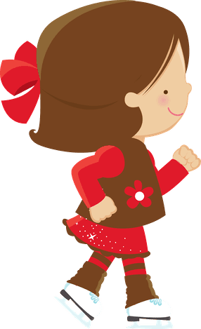 Winter Little Girl Ice Skater Clip Art - Niña Minus - Free Transparent PNG Clipart Images Download. - Transparent PNG Free Download | PNGio
