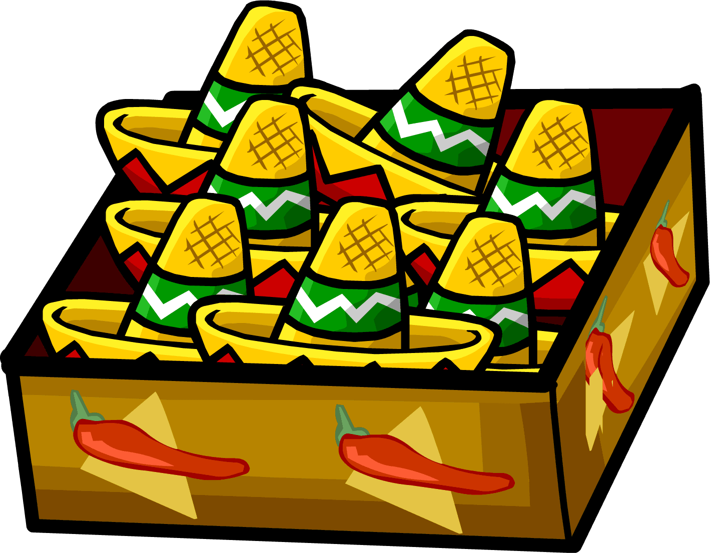 Winter Fiesta 2009 Mini Sombrero Box - Club Penguin - Free Transparent PNG Clipart Images Download. - Transparent PNG Free Download | PNGio