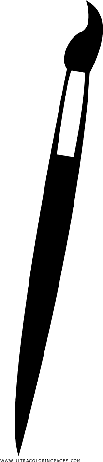 Contemporary Paint Brush Coloring Page Sketch Example - Stencil - Free Transparent PNG Clipart Images Download. - Transparent PNG Free Download | PNGio