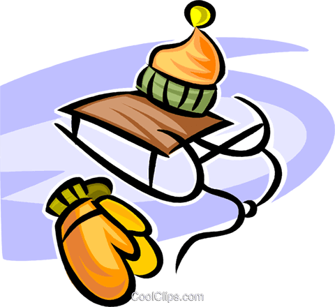 Winter Hat, Mitts And Sleigh Royalty Free Vector Clip - Schlittenfahren Clipart - Free Transparent PNG Clipart Images Download. - Transparent PNG Free Download | PNGio