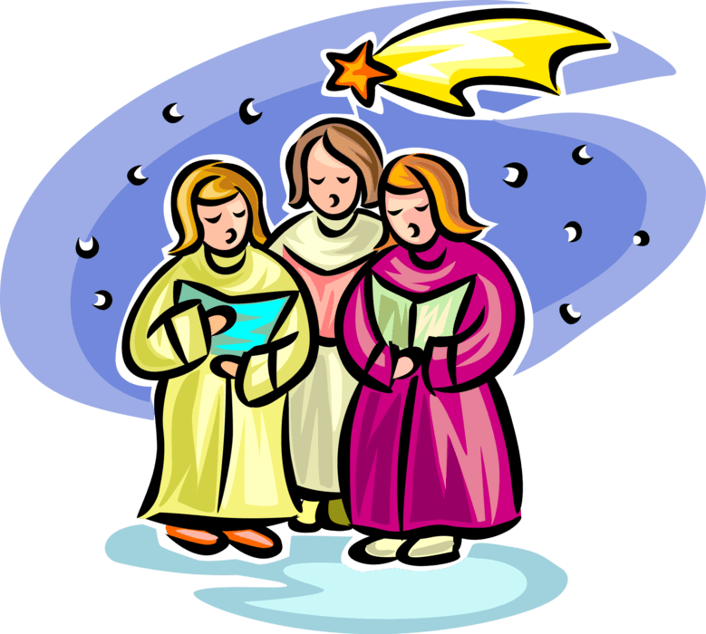 Vector Illustration Of Holiday Festive Season Christmas - Christmas Carolers Clip Art - Free Transparent PNG Clipart Images Download. - Transparent PNG Free Download | PNGio