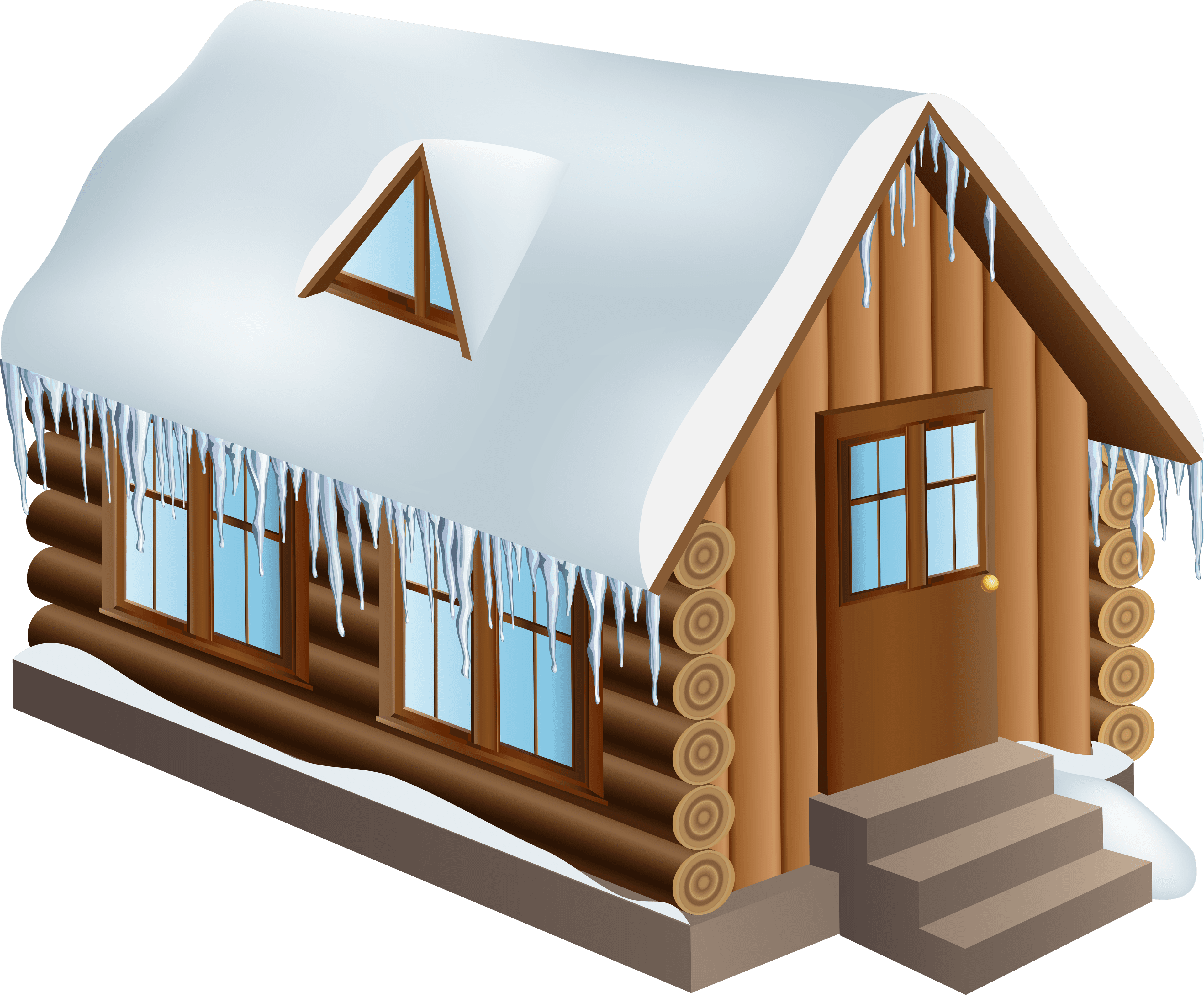 House With Snow Clipart 13 - Cabin In Winter Clipart Png Transparent PNG - 6570x5324 - Free Download on - Transparent PNG Free Download | PNGio