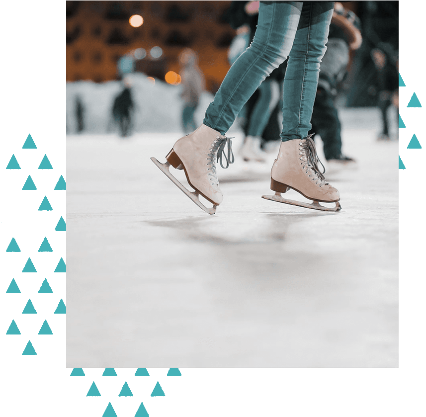 Ice Skating On The Roof At Ponce City Market - Winter Activities Ice Skating Transparent PNG - 879x875 - Free Download on - Transparent PNG Free Download | PNGio