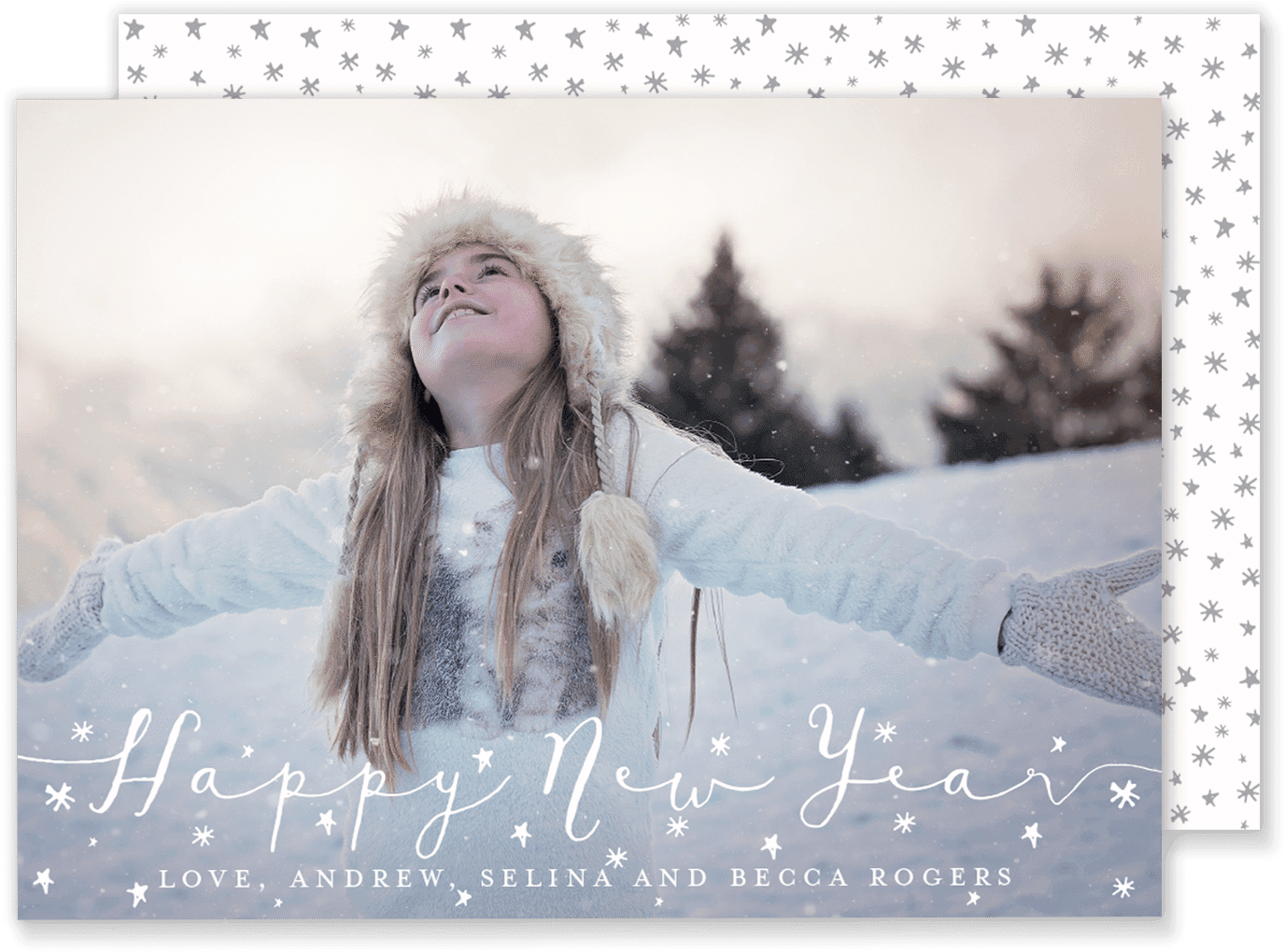 Starry New Year Card - Insta Captions For Winter Transparent PNG - 1500x1073 - Free Download on - Transparent PNG Free Download | PNGio
