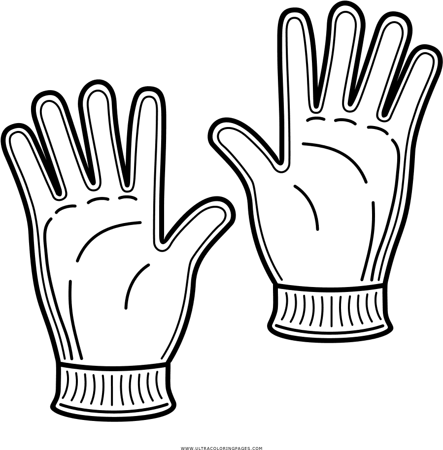 Gloves Coloring Page - Winter Gloves Drawing Transparent PNG - 1000x1000 - Free Download on - Transparent PNG Free Download | PNGio