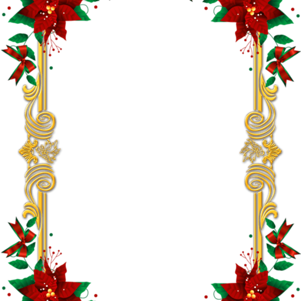 Poinsettia Clipart Border Free - Transparent Winter Border Frame Transparent PNG - 1024x1024 - Free Download on - Transparent PNG Free Download | PNGio