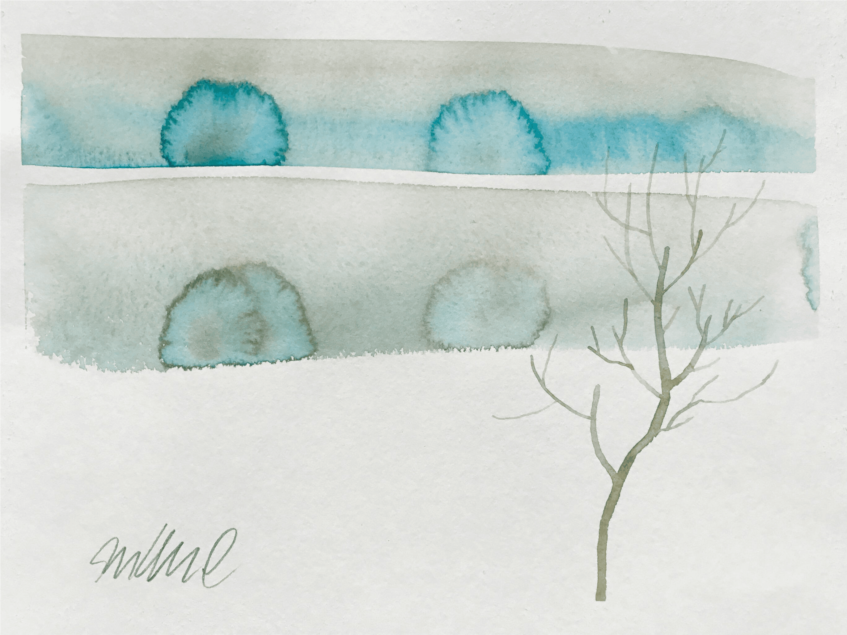 Winters Dust - Watercolor Painting Transparent PNG - 3044x2283 - Free Download on - Transparent PNG Free Download | PNGio
