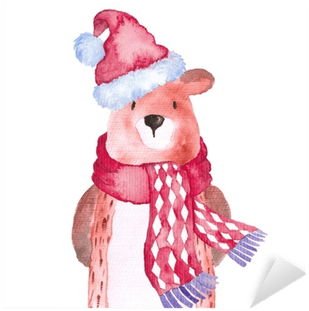 Bear Christmas Animals Winter Watercolor Hand-painted - Christmas Animals Watercolor Transparent PNG - 400x400 - Free Download on - Transparent PNG Free Download | PNGio