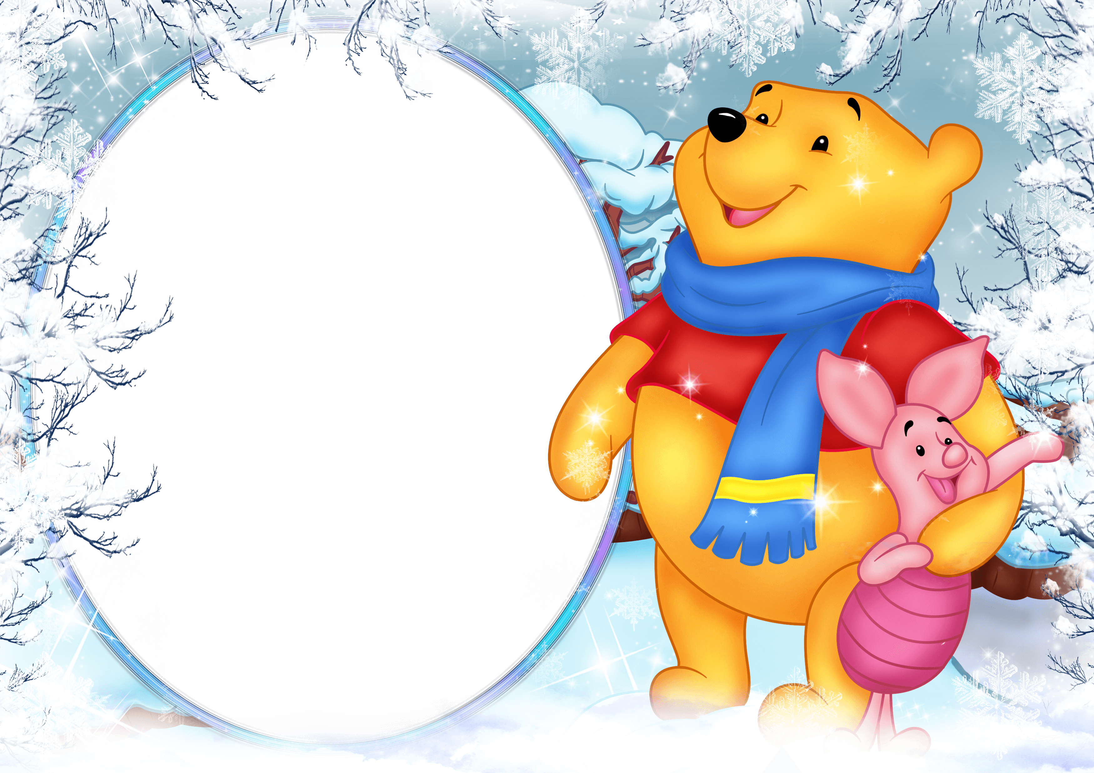 Winter Holiday Png Photo Frame Gallery View - Frame Winnie The Pooh Png Transparent PNG - 3500x2474 - Free Download on - Transparent PNG Free Download | PNGio