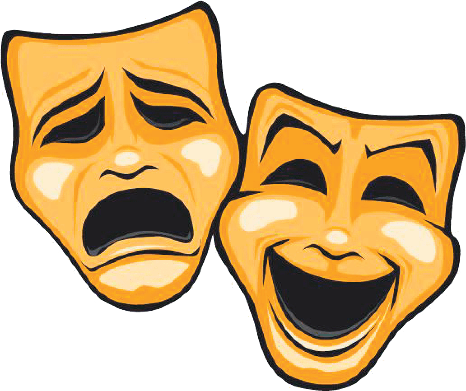 Dinner Theatre Clipart - Theatre Masks Comedy Tragedy - Free Transparent PNG Clipart Images Download. - Transparent PNG Free Download | PNGio