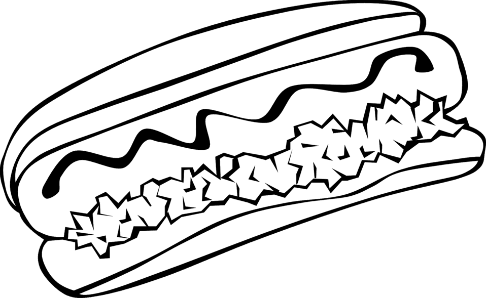 Public Domain Clip Art Image Fast Food, Lunch Dinner, - Chili Dog Clipart Black And White - Free Transparent PNG Clipart Images Download. - Transparent PNG Free Download | PNGio