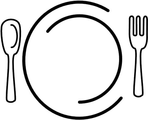 Cutlery Clipart Dinner - Food And Drink Clipart Black And White - Free Transparent PNG Clipart Images Download. - Transparent PNG Free Download | PNGio