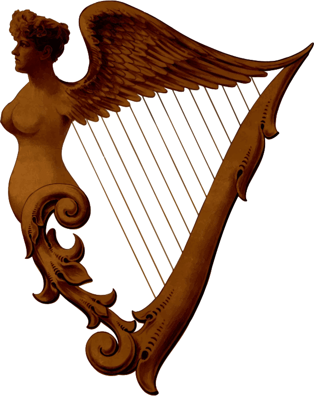 Irish Harp Clipart Clipart Irish Harp Dinner Plate - Irish Harps - Free Transparent PNG Clipart Images Download. - Transparent PNG Free Download | PNGio