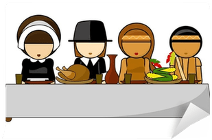 Thanksgiving Day Dinner Illustration Wall Mural • Pixers® - Illustration - Free Transparent PNG Clipart Images Download. - Transparent PNG Free Download | PNGio