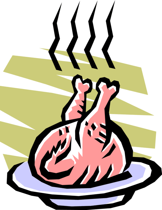 Vector Illustration Of Roast Chicken Or Turkey Poultry - Chicken Clipart - Free Transparent PNG Clipart Images Download. - Transparent PNG Free Download | PNGio