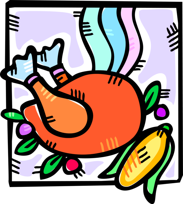 Vector Illustration Of American Thanksgiving Day Roast - Ear - Free Transparent PNG Clipart Images Download. - Transparent PNG Free Download | PNGio
