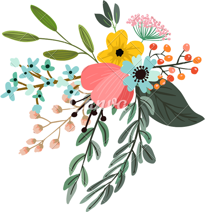 Invitation Blue With Flowers Rehearsal Dinner Invitation - Marzipan Cafe & Bakery - Free Transparent PNG Clipart Images Download. - Transparent PNG Free Download | PNGio