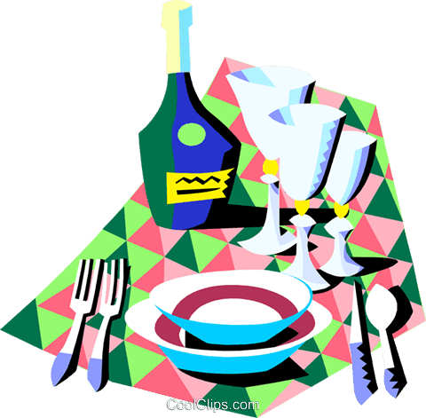 Dinner Setting Royalty Free Vector Clip Art Illustration - Dinner Setting Royalty Free Vector Clip Art Illustration - Free Transparent PNG Clipart Images Download. - Transparent PNG Free Download | PNGio