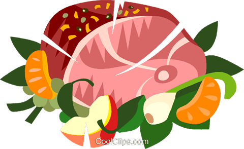 Ham Dinner Royalty Free Vector Clip Art Illustration - Ham Dinner Royalty Free Vector Clip Art Illustration - Free Transparent PNG Clipart Images Download. - Transparent PNG Free Download | PNGio
