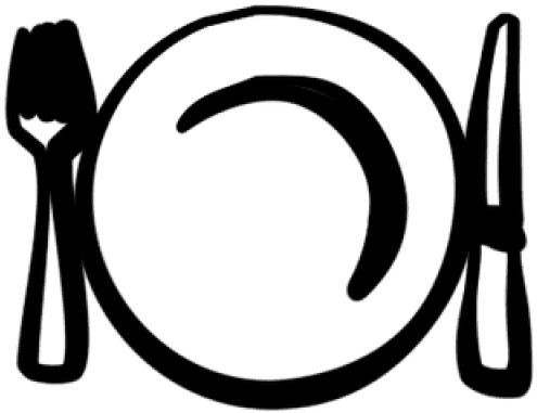 Dinner Plate Clipart Kitchen - Catering Boy Clipart Black White - Free Transparent PNG Clipart Images Download. - Transparent PNG Free Download | PNGio