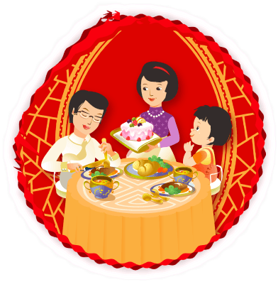 Hand-painted Cartoon Family Reunion Dinner Decoration - Reunion Dinner Transparent PNG - 650x673 - Free Download on - Transparent PNG Free Download | PNGio