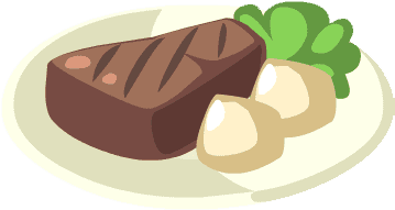 Grilled Rump Steak - Steak Dinner Vector Art Transparent PNG - 358x358 - Free Download on - Transparent PNG Free Download | PNGio