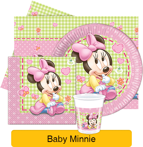 Minnie Mouse Party Supplies - 8 Disney Minnie Mouse Baby Party Paper Dinner Plates Transparent PNG - 500x500 - Free Download on - Transparent PNG Free Download | PNGio