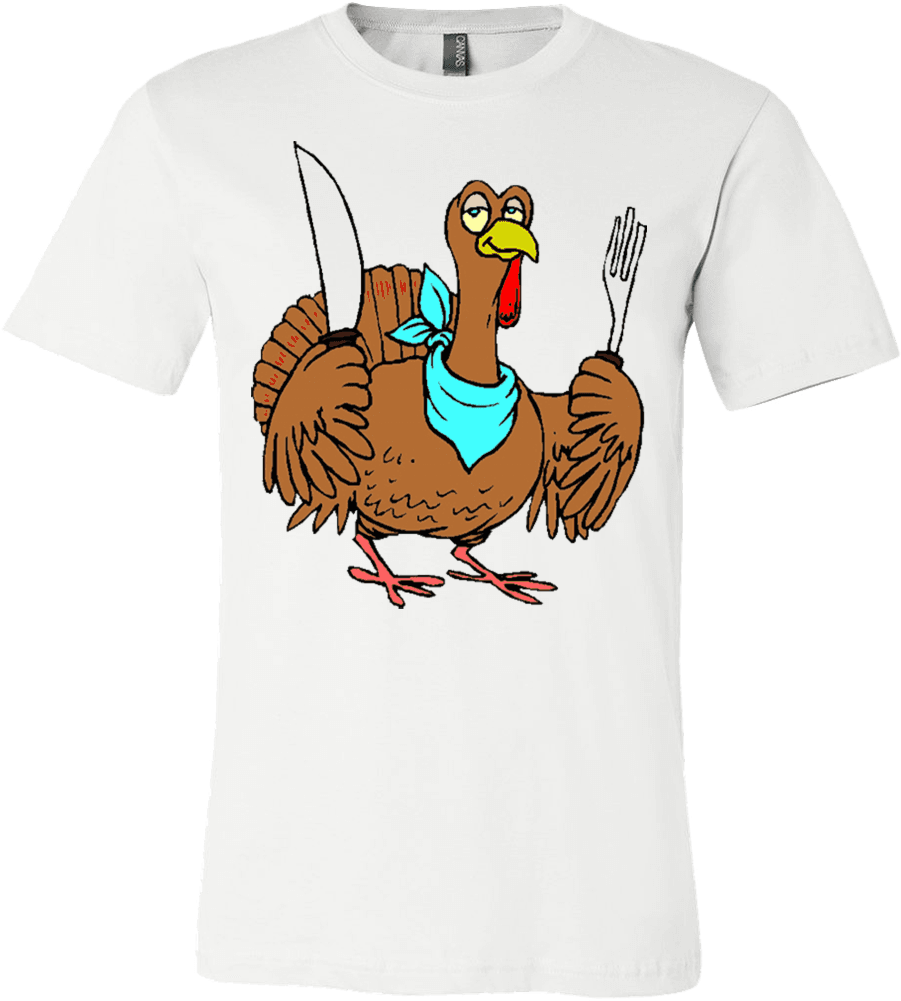 Funny Thanksgiving Turkey T-shirt - Clip Art Turkey Dinner Transparent PNG - 1000x1000 - Free Download on - Transparent PNG Free Download | PNGio