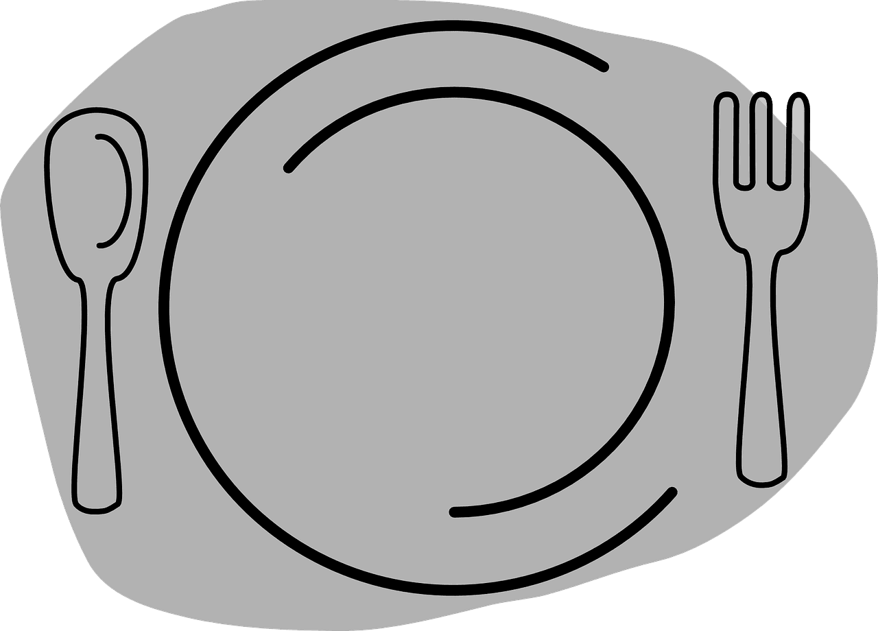 Cutlery, Tools And Utensils, Food And Restaurant, Fork, - Grey Plate Clipart Transparent PNG - 960x690 - Free Download on - Transparent PNG Free Download | PNGio