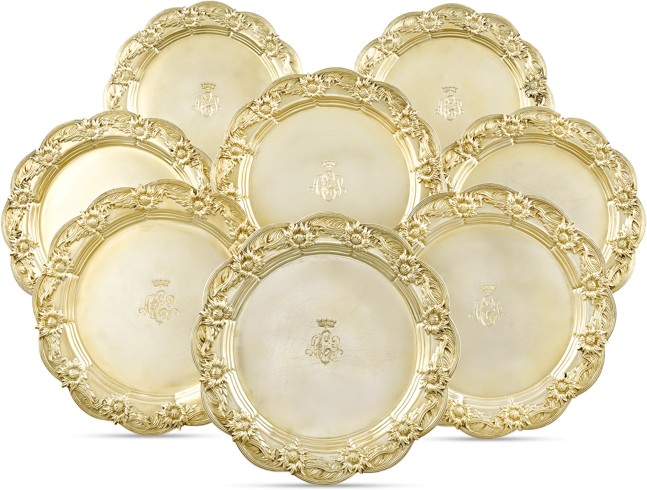 Chrysanthemum Silver-gilt Dinner Plates By Tiffany - Plate Transparent PNG - 2500x2000 - Free Download on - Transparent PNG Free Download | PNGio