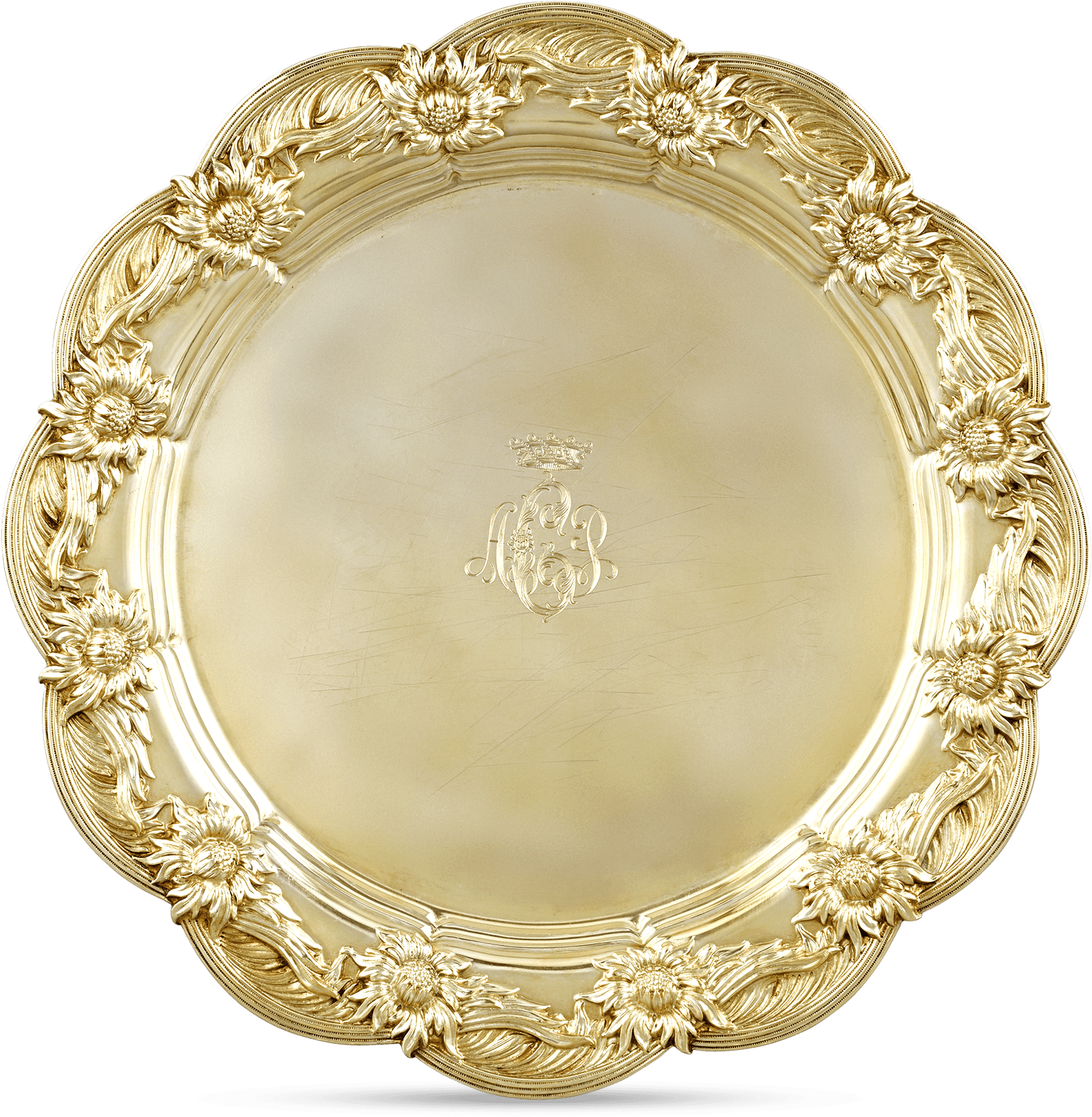 Chrysanthemum Silver-gilt Dinner Plates By Tiffany - Silver Transparent PNG - 2500x2000 - Free Download on - Transparent PNG Free Download | PNGio