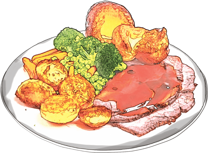 Enjoy A Lovely Roast Dinner Together With Different - Sunday Lunch Clipart Transparent PNG - 1000x661 - Free Download on - Transparent PNG Free Download | PNGio