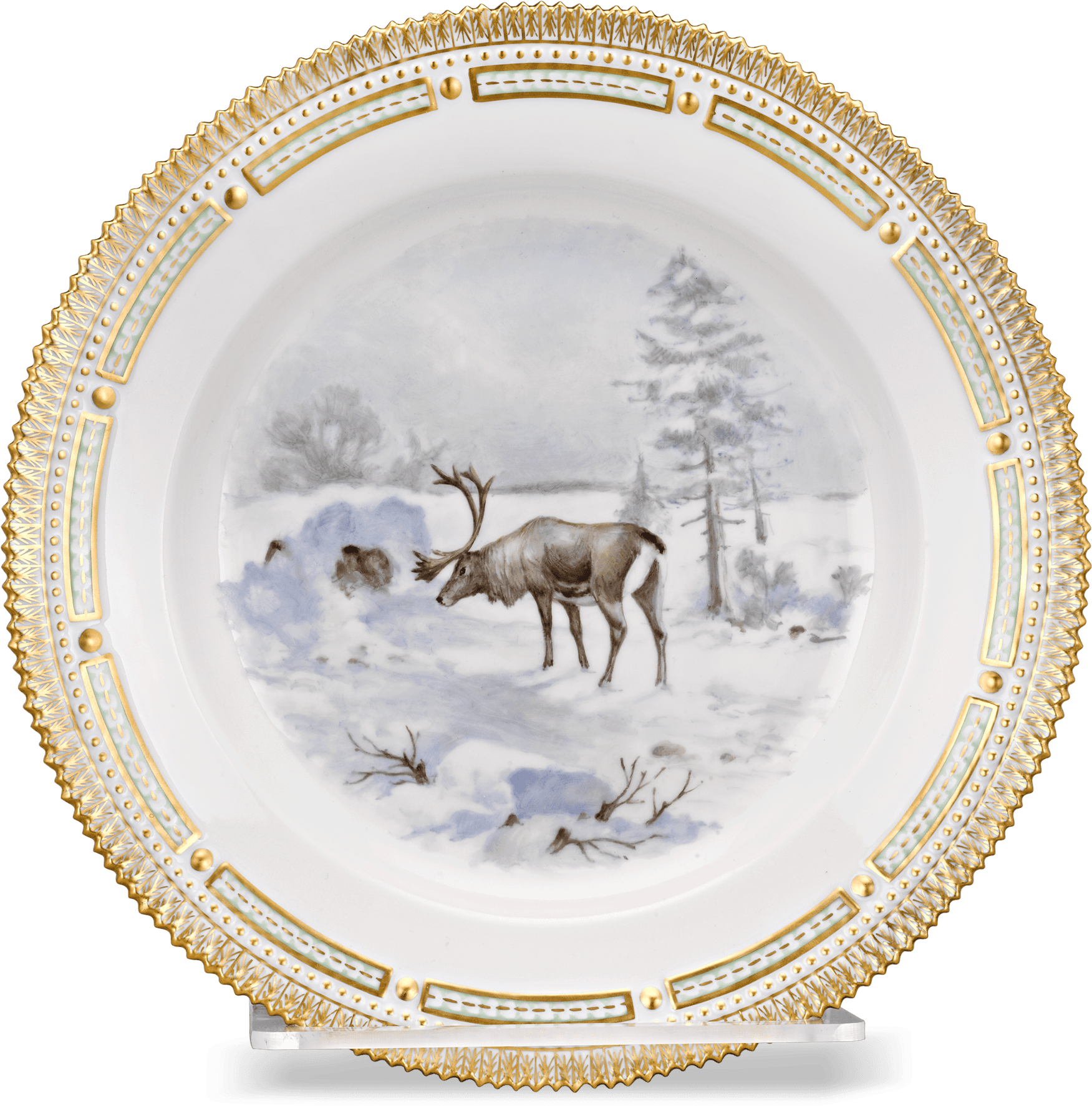 Flora Danica Reindeer Dinner Plate - Flora Danica Transparent PNG - 2500x2000 - Free Download on - Transparent PNG Free Download | PNGio