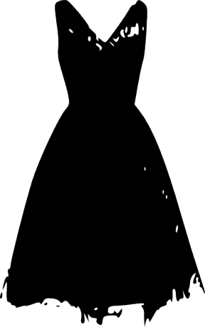 Prom Gown Clipart - Little Black Dress Vector Transparent PNG - 288x459 - Free Download on - Transparent PNG Free Download | PNGio