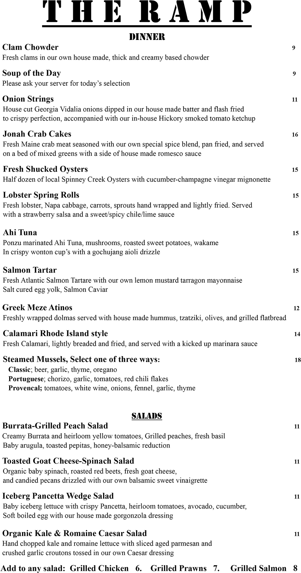 Kennebunkport Restaurant Dinner Menu - Ramp Bar & Grill Transparent PNG - 1000x1904 - Free Download on - Transparent PNG Free Download | PNGio