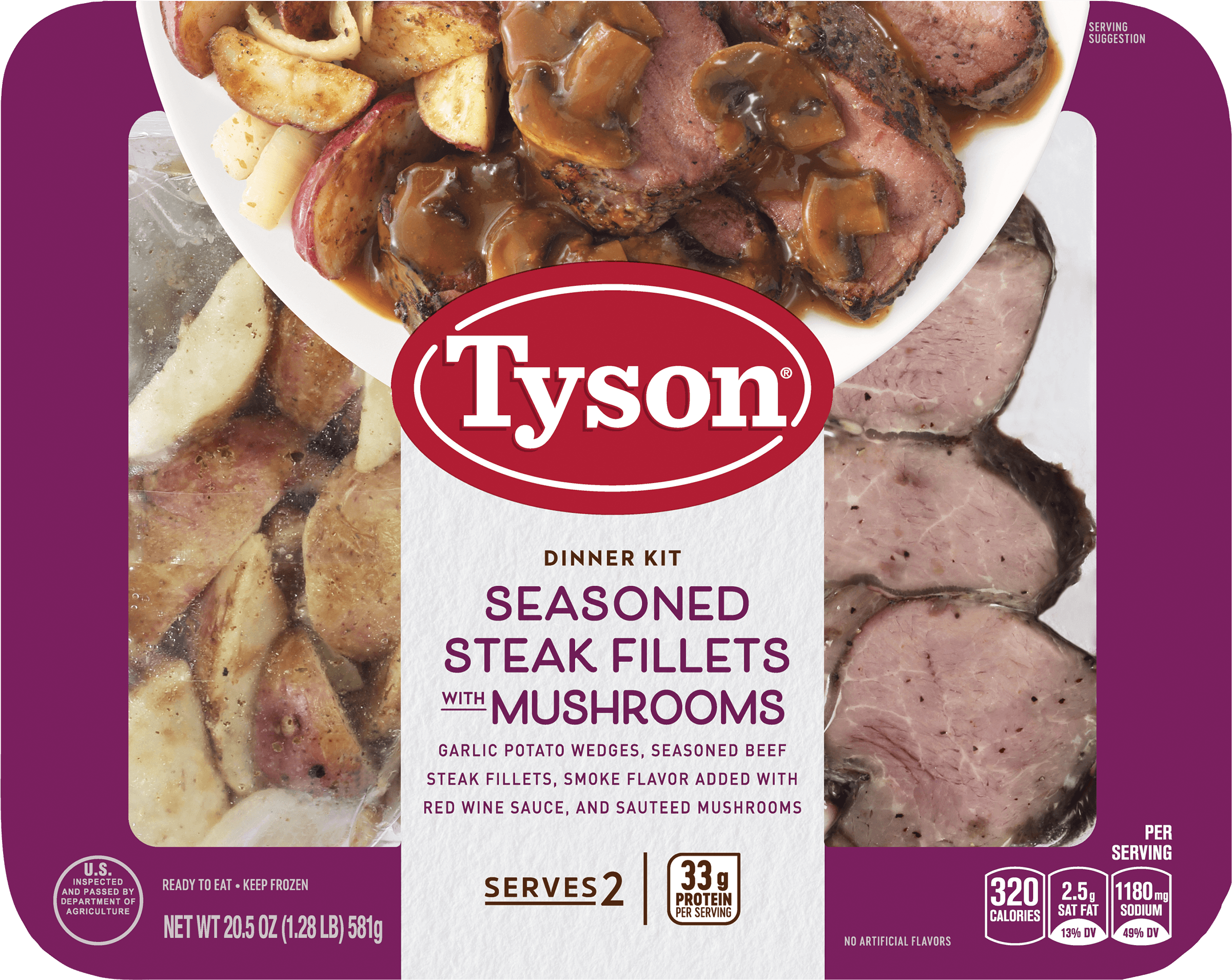 Tyson® Fully Cooked Seasoned Steak Fillets With Mushrooms - Tyson Fully Cooked Seasoned Steak Fillets With Mushrooms Transparent PNG - 2400x2400 - Free Download on - Transparent PNG Free Download | PNGio
