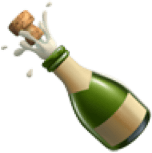 Emoji Iphoneemoji Champagne Bottle Food Dinner Newyear - Beer Bottle Transparent PNG - 1024x1024 - Free Download on - Transparent PNG Free Download | PNGio