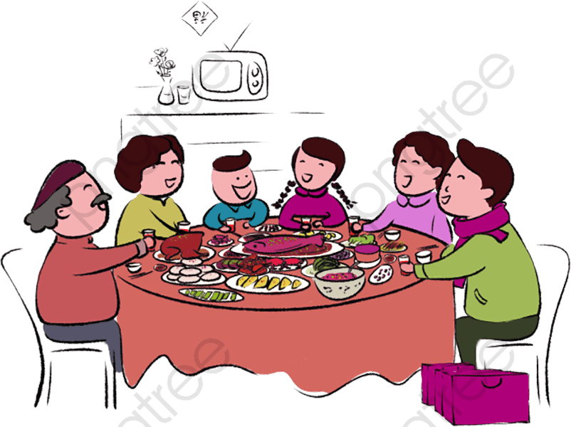 Transparent Business Clipart Png - Chinese Reunion Dinner Vector Free, Png Download - Transparent PNG Free Download | PNGio